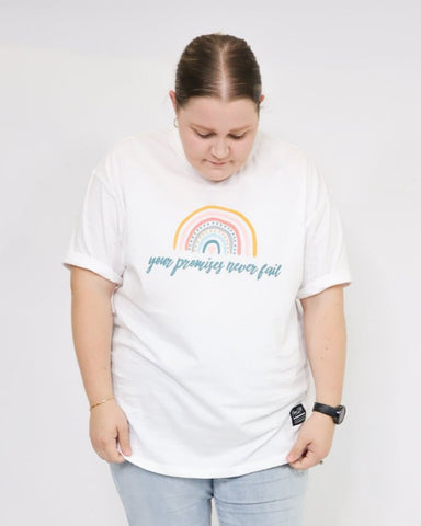 YOUR PROMISES NEVER FAIL TEE WHITE