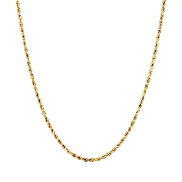 2.5MM Rope Chain 18K Plated