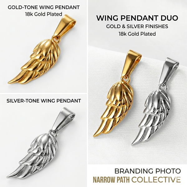 Angel Wing Pendant Necklace