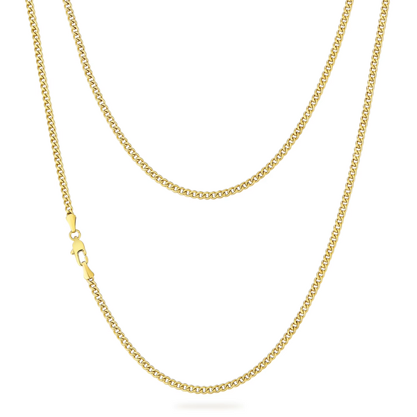 3mm Cuban Chain 14k plated