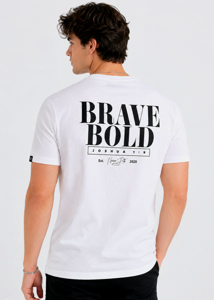 BRAVE + BOLD TEE WHITE