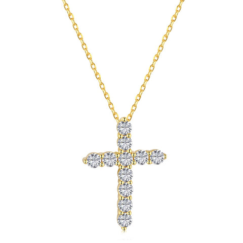 Cross Pendant Necklace 925 Silver