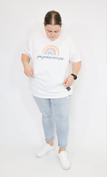 YOUR PROMISES NEVER FAIL TEE WHITE