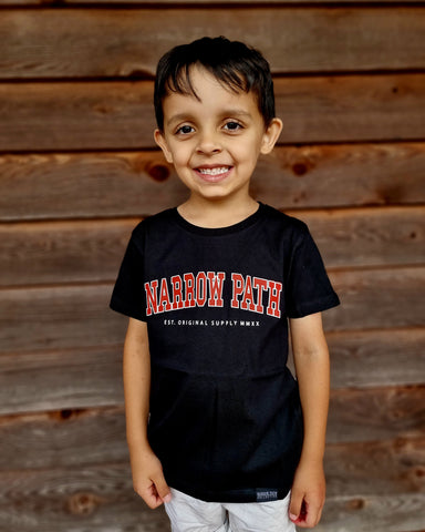 NARROW PATH COLLEGE TEE BLACK