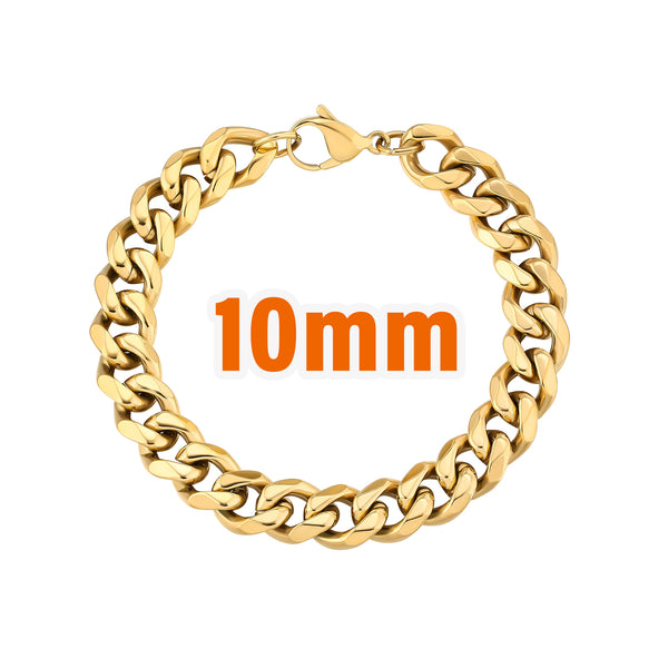 Cuban 10mm Gold Bracelt