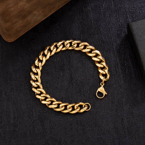Cuban 10mm Gold Bracelt