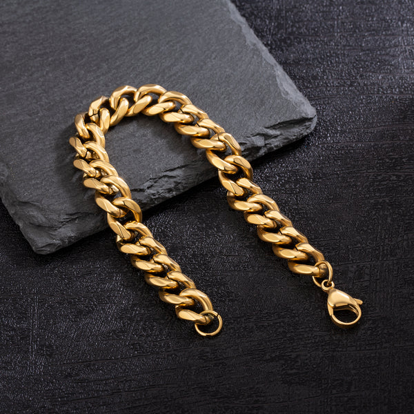 Cuban 10mm Gold Bracelt