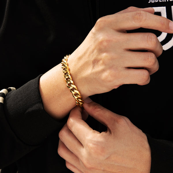Cuban 10mm Gold Bracelt