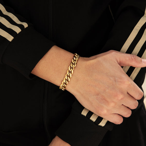 Cuban 10mm Gold Bracelt